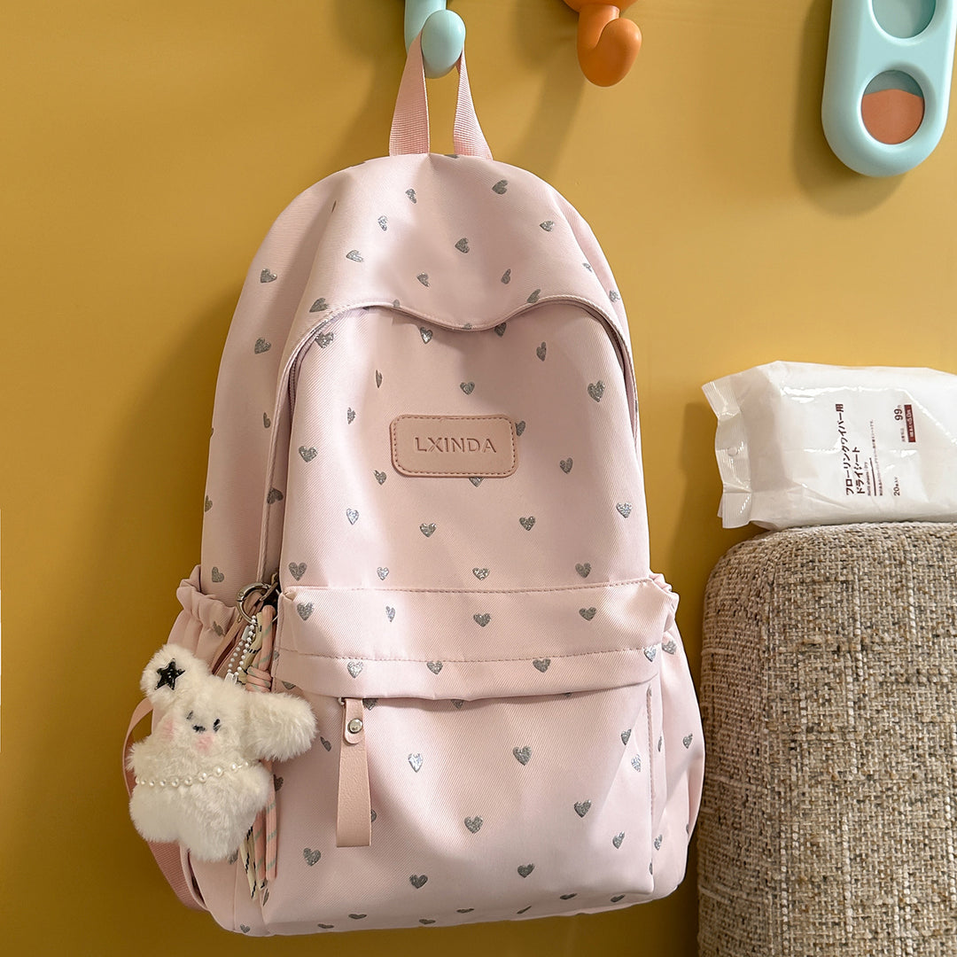 Fun Heart-Print Backpack Kalsten