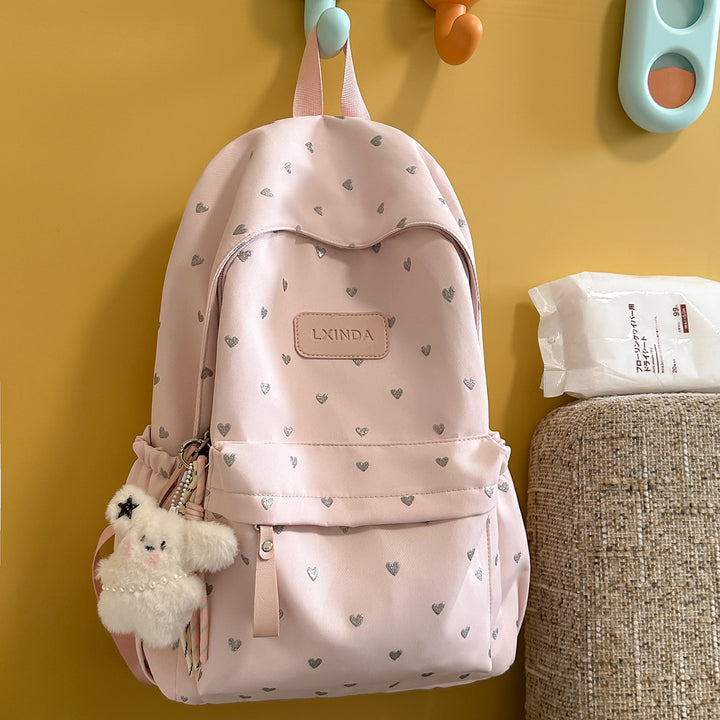 Fun Heart-Print Backpack Kalsten