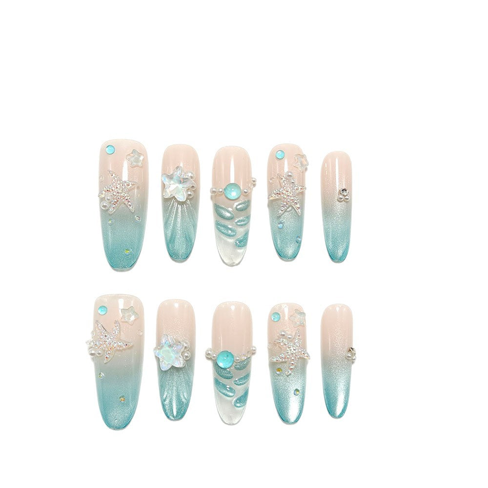 Artificial nails with glittering summer design Kalsten