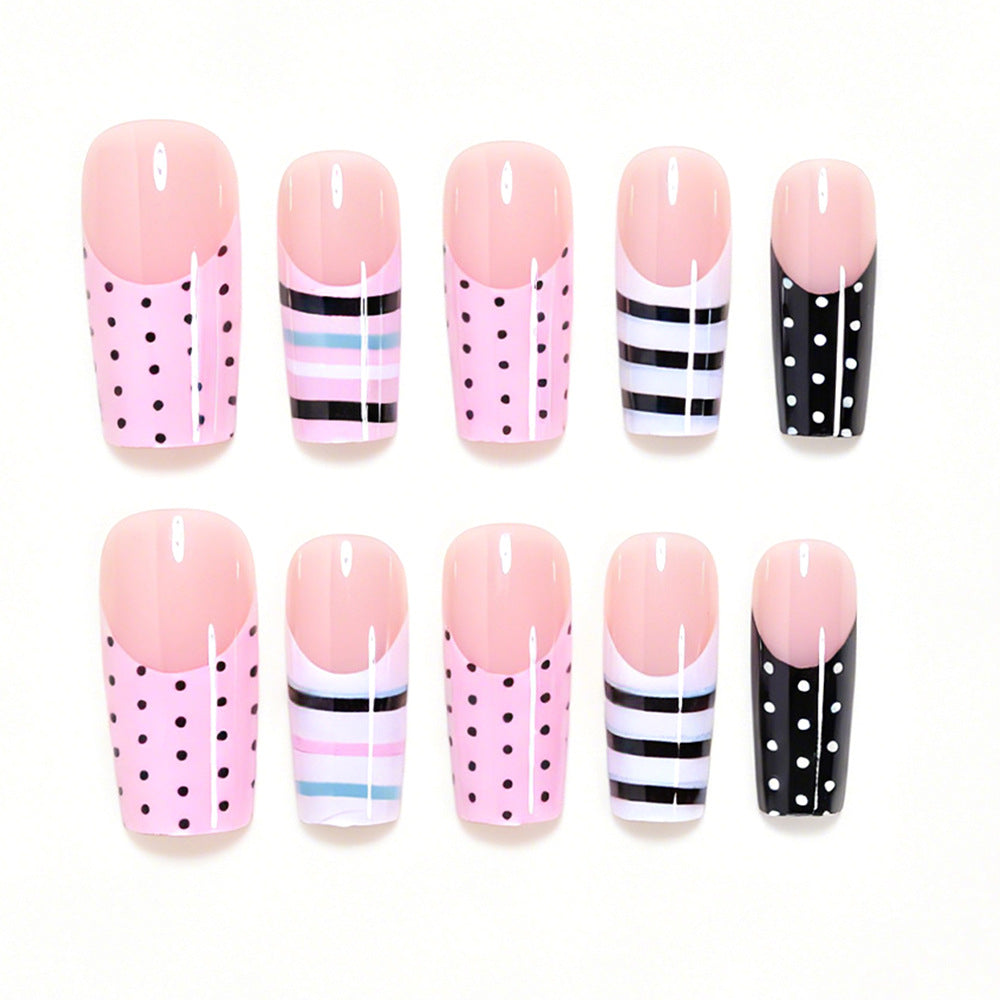 Decorative Long Press-On Nail Art Tips Kalsten