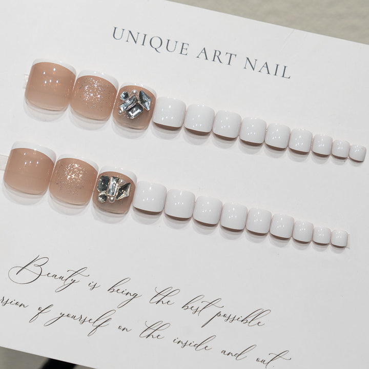 Decorative Rhinestone Pedicure Nail Art