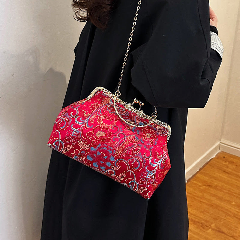Vintage Floral Clutch Bag