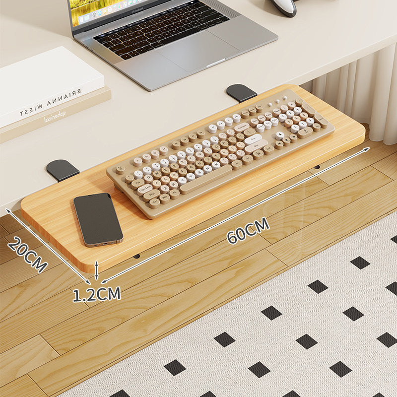 Clamp-On Foldable Bamboo Side Tray Table for Desk and Sofa