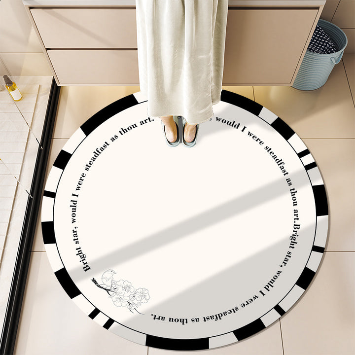 Round Motivational Bath Mat
