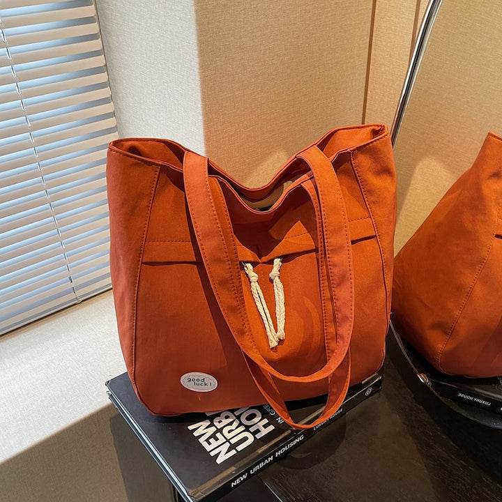 Casual Multi-Pocket Canvas Tote Bag Kalsten