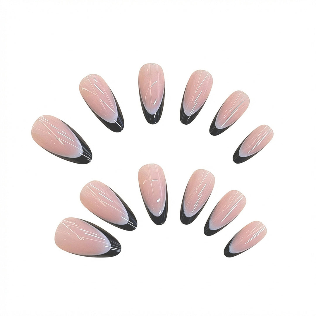 Elegant Leaf-Patterned Press-On Nails Kalsten