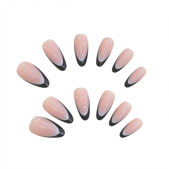 Elegant Leaf-Patterned Press-On Nails Kalsten
