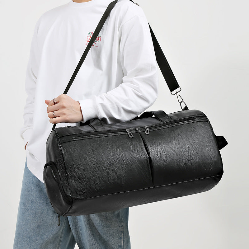 Premium Faux Leather Overnight Duffle Bag Kalsten