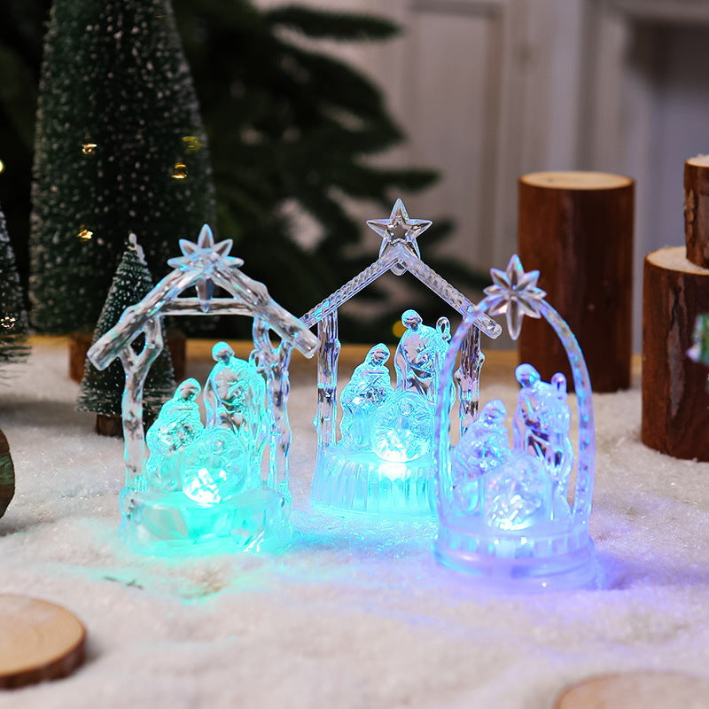 Illuminated Christmas nativity scene with LED effects Kalsten