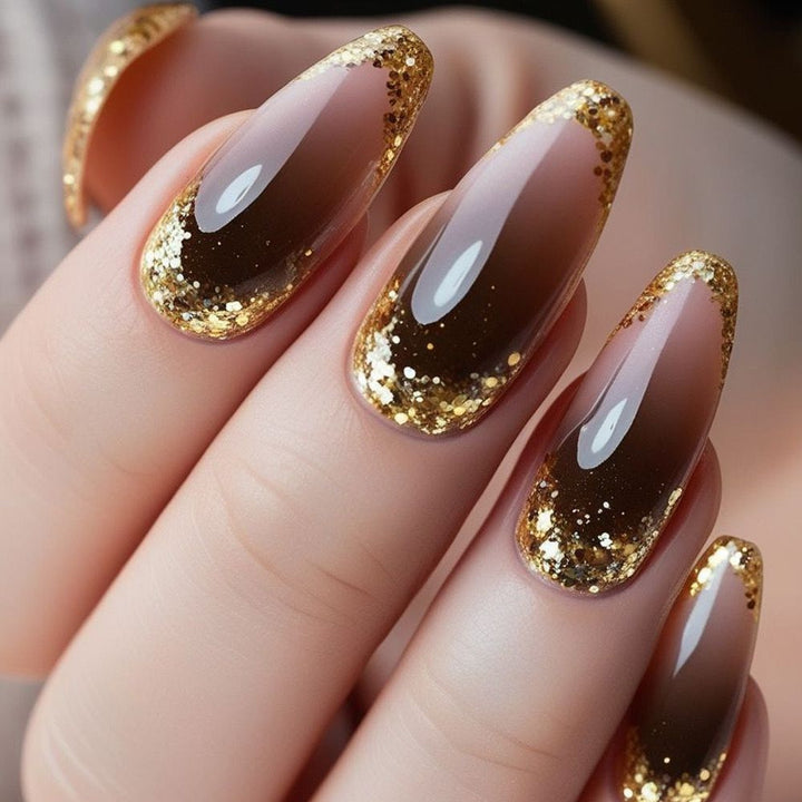 Glamorous Glitter Ombre Nail Enhancements Kalsten