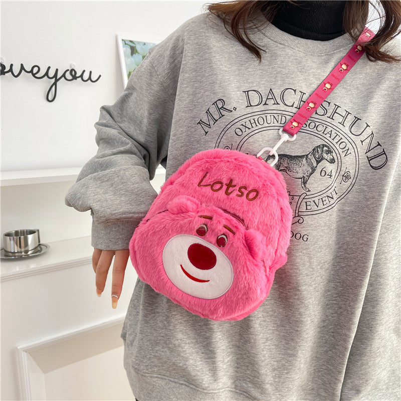 Plush Cartoon-Themed Backpack