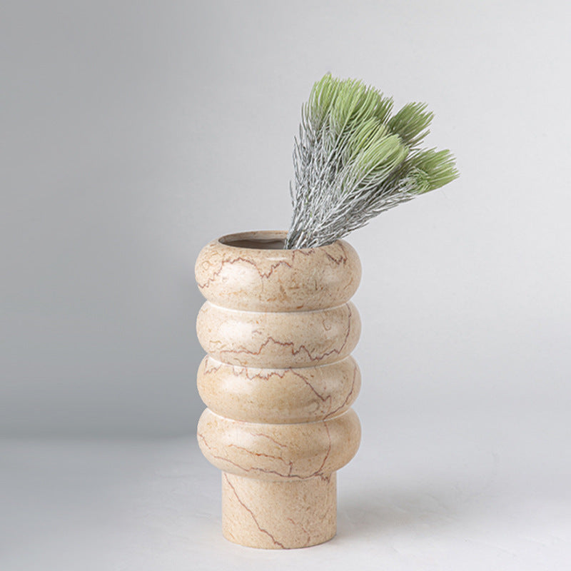 Contemporary Sculptural Marble Decorative Vase