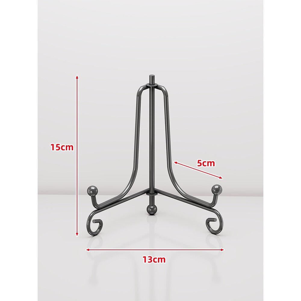Decorative Curled-Tripod Metal Display Easel Stand
