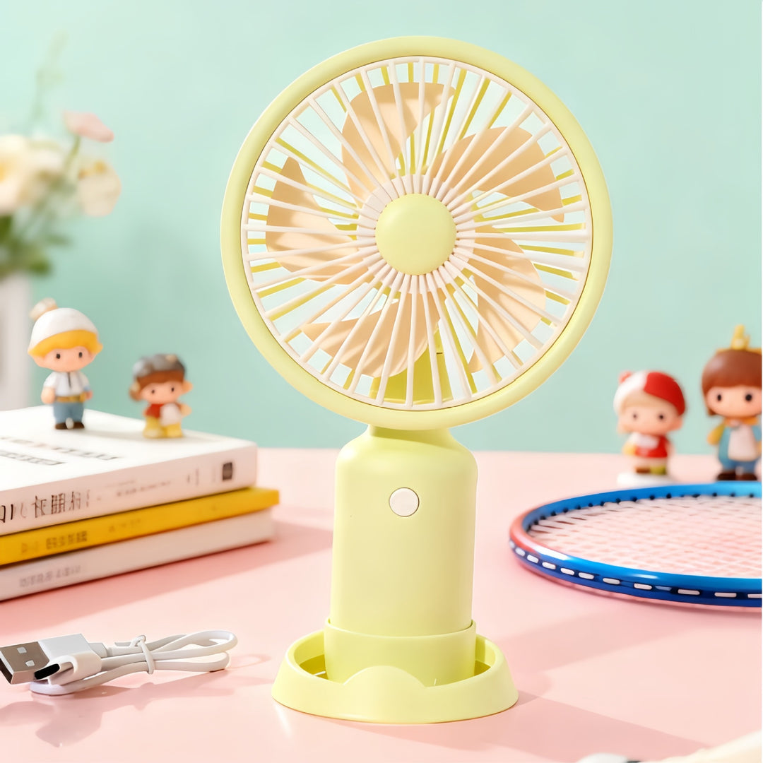 Women's portable USB table fan with powerful battery technology and flexible design Kalsten
