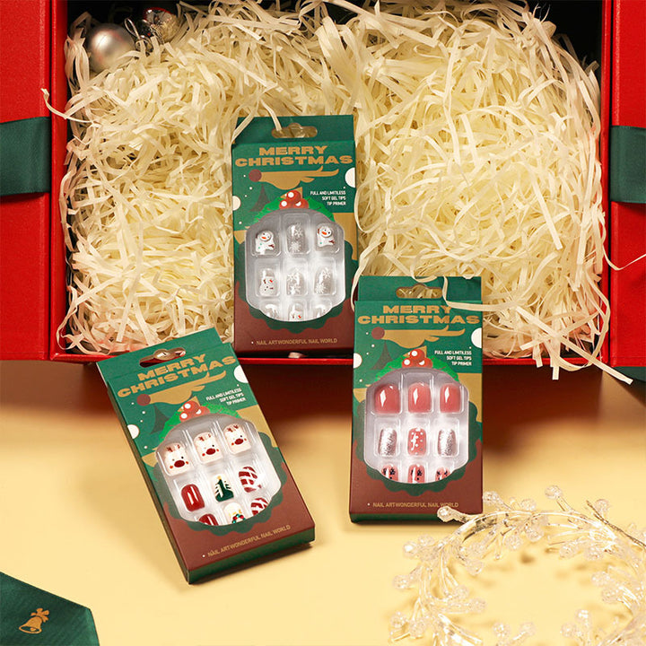 Artful Nail Art with Snow and Christmas Motifs Kalsten