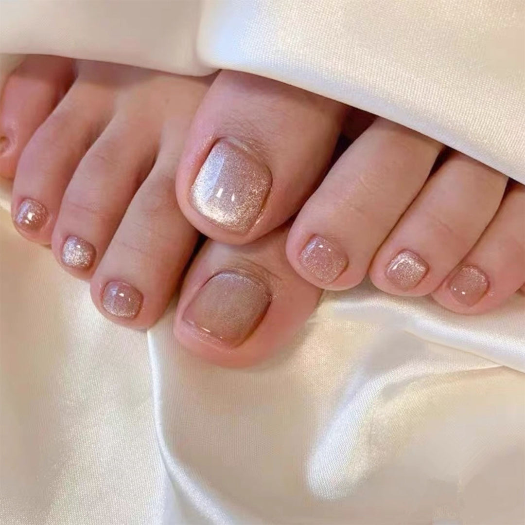 Sparkling Glittered Pedicure Set