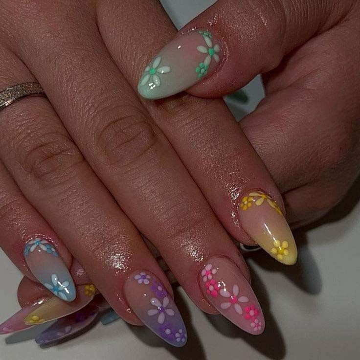Floral Art Manicure