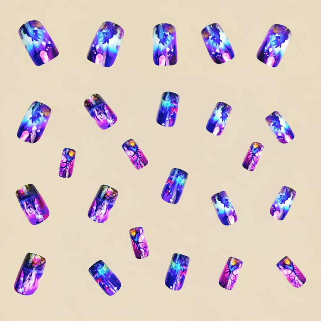 Artificial nail set with imaginative fairy tale motifs Kalsten