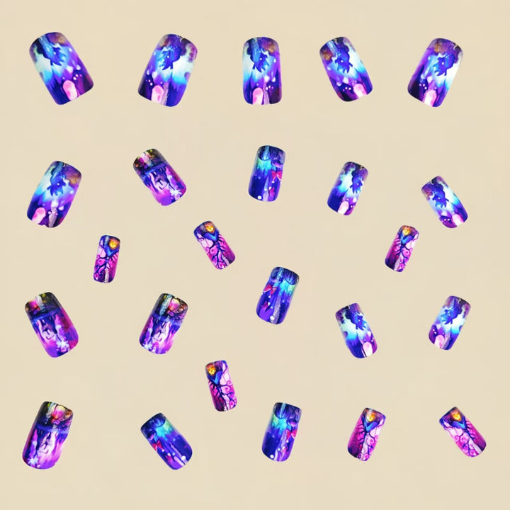 Artificial nail set with imaginative fairy tale motifs Kalsten