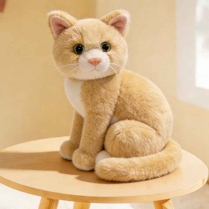 Lifelike Stretching Cat Plush Floor Cuddle Pillow Kalsten