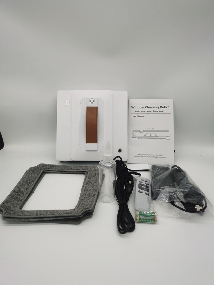 robotic window cleaner with dual water spray system and microfiber pads Kalsten