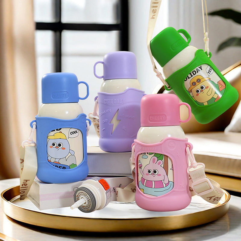 Women's funny insulated bottle with integrated carrying strap Kalsten