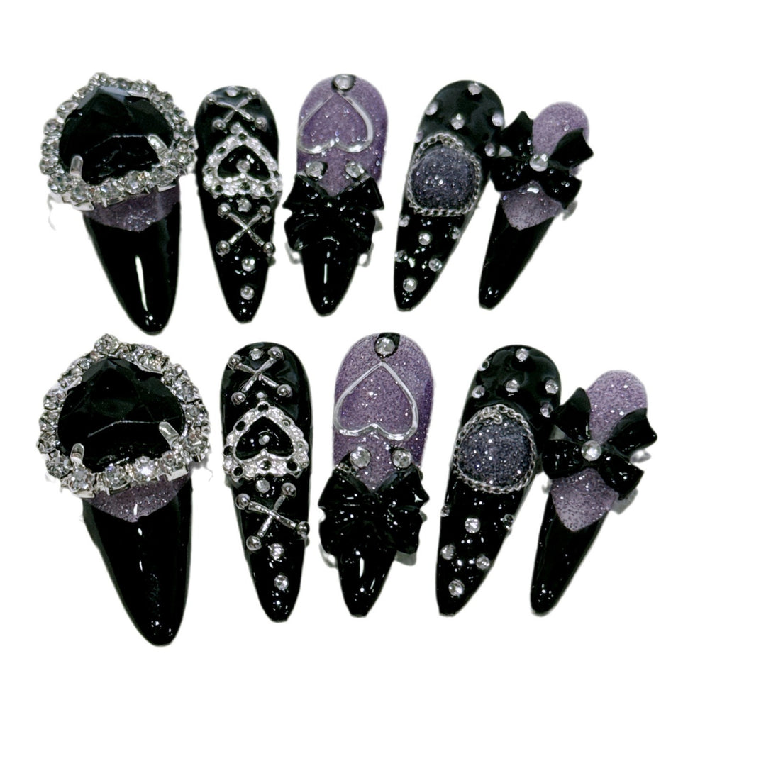 Decorative Gothic Press-On Nail Art Set