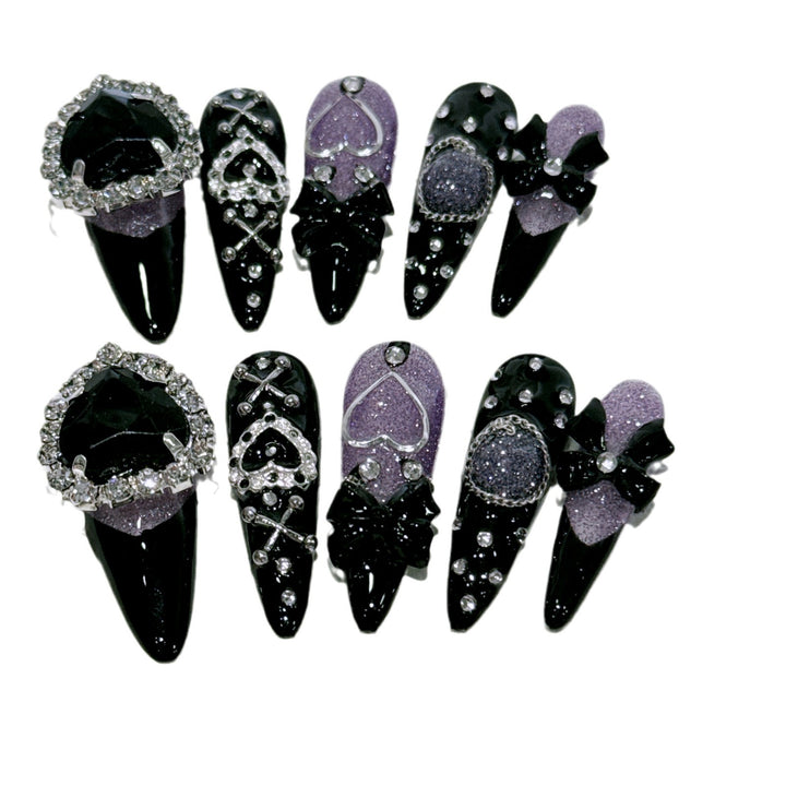 Decorative Gothic Press-On Nail Art Set