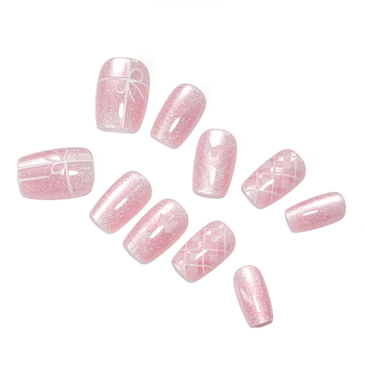 Artistic acrylic nails with filigree details Kalsten