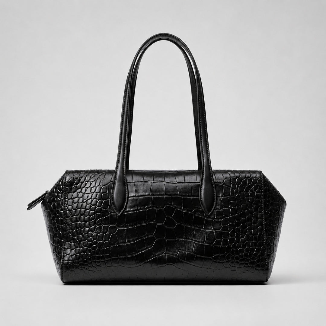 Crocodile Texture Satchel Bag