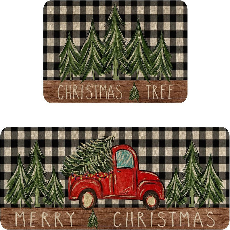 Playful Holiday-Themed Kitchen Mat Set Kalsten