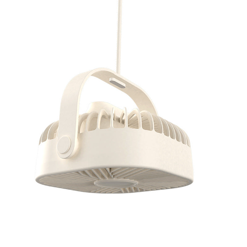 Unisex ceiling-mounted circular industrial fan with swivel carrying handle Kalsten