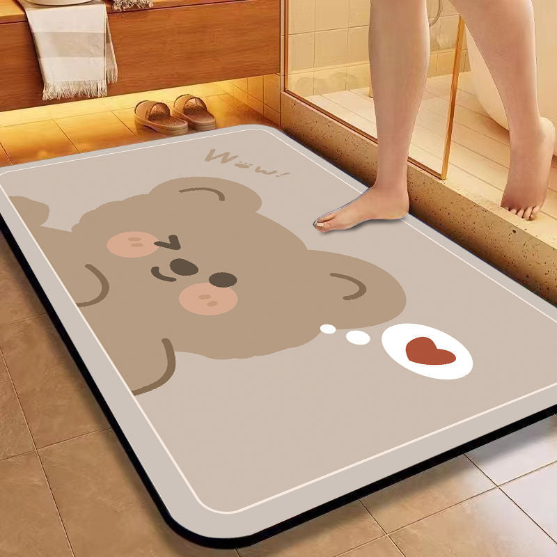 Cartoon Dog-Themed Bath Mat Kalsten