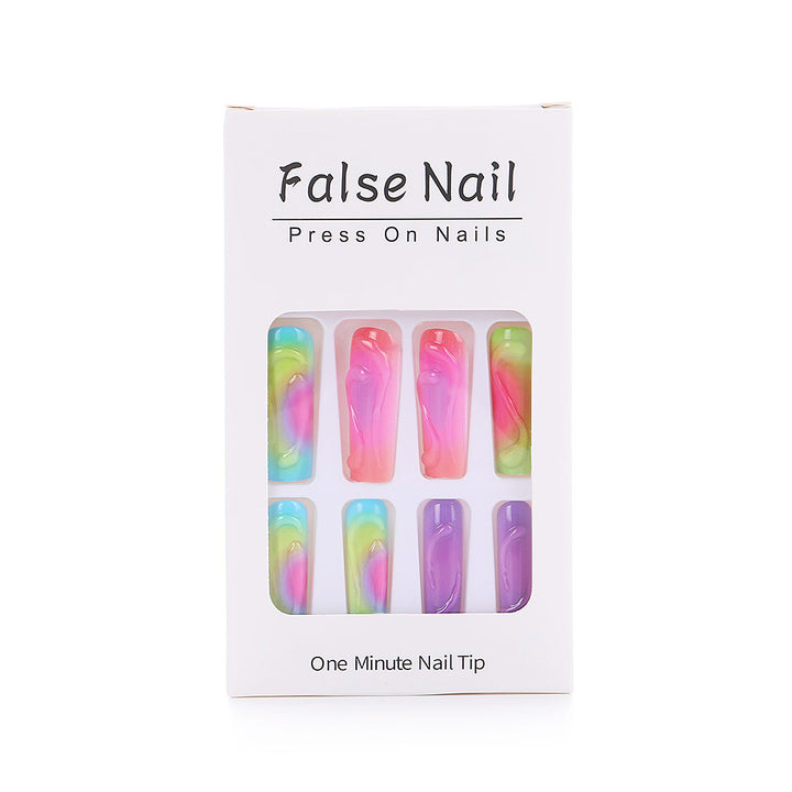 Trendy Colored Artificial Nails Kalsten