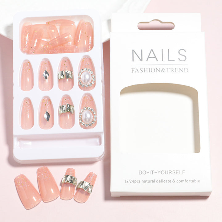 Decorative Press-On Nail Set with 3D Accents Kalsten