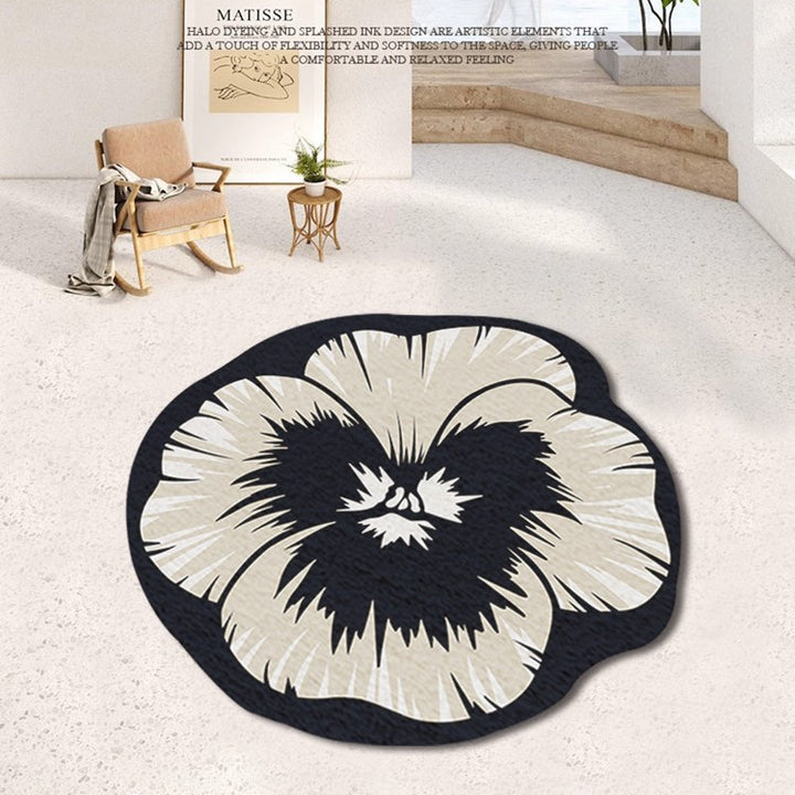 Floral Shaped Area Rug