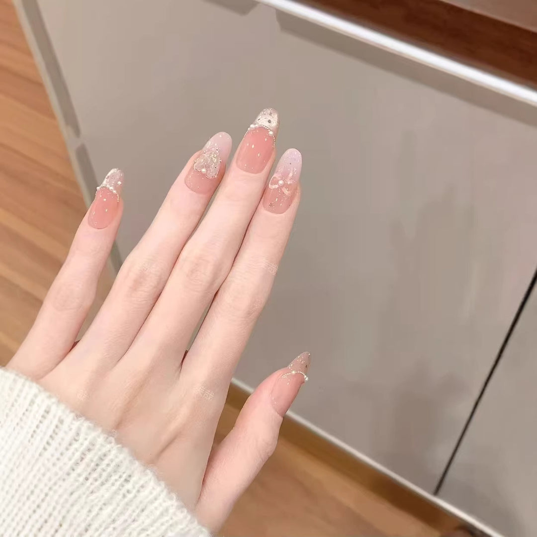 Elegant Decorative Press-On Nail Art