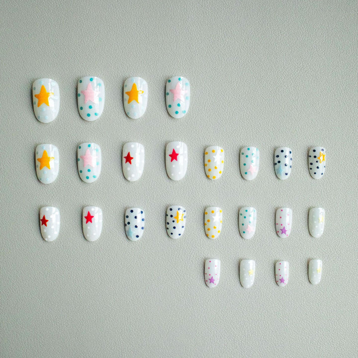 Artistic Star and Dot Nail Art Set