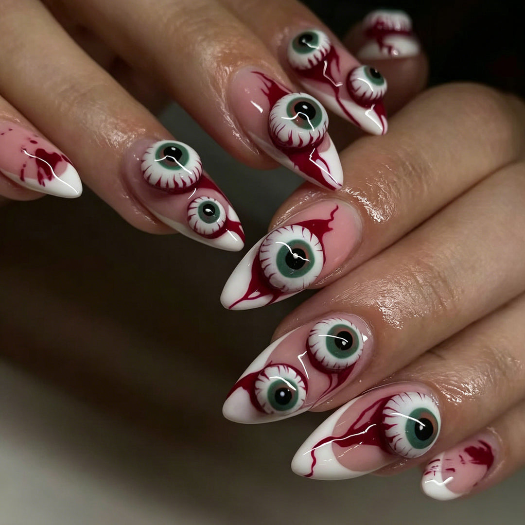 Eye-Themed Stiletto Press-On Nail Art Set Kalsten