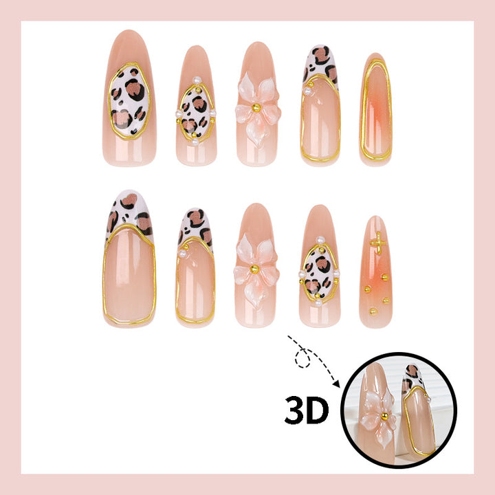 Nail art set with floral and animal accents Kalsten