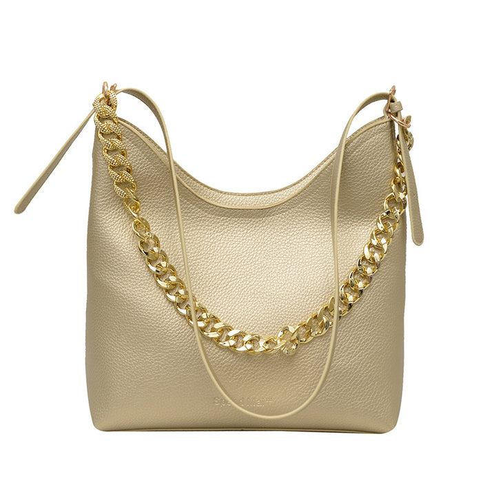 Contemporary Chain-Detail Shoulder Bag