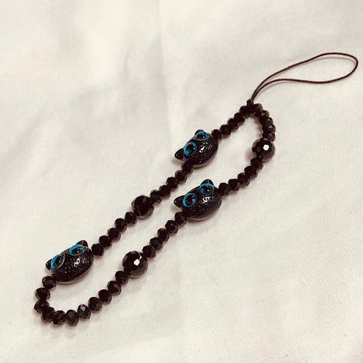 Charming Cat-Themed Beaded Eyewear Holder Kalsten