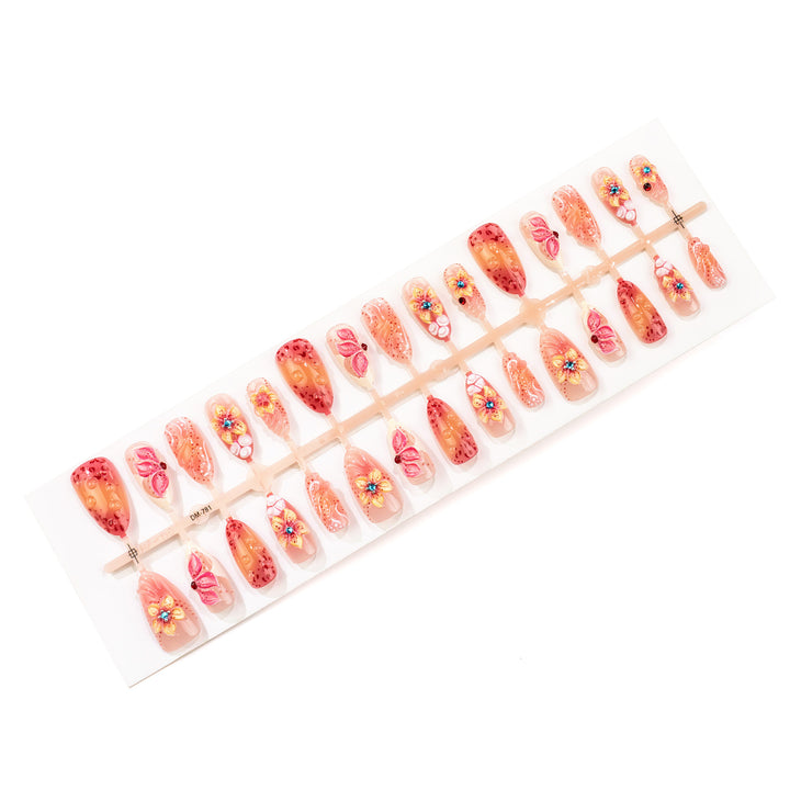 Floral Decorative Press-On Nail Art