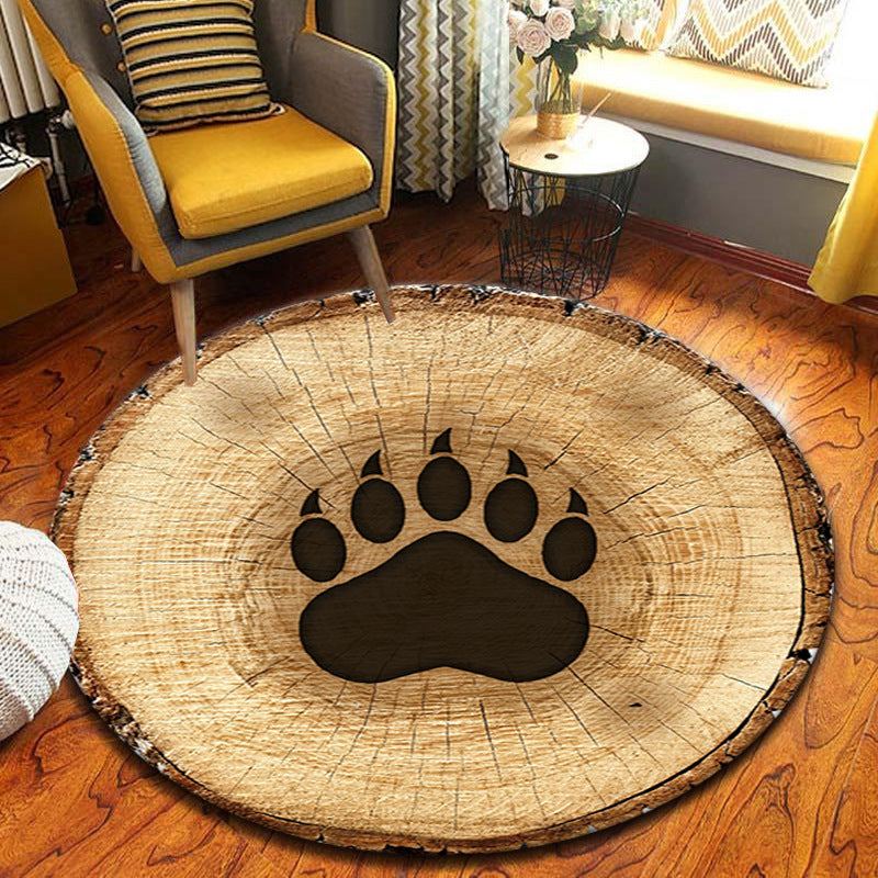 Bear Paw Print Area Rug Kalsten
