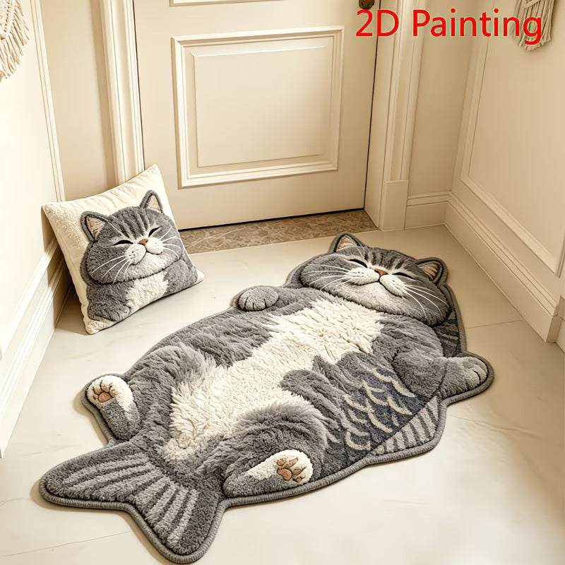 Cute Cat-Shaped Bath Mat
