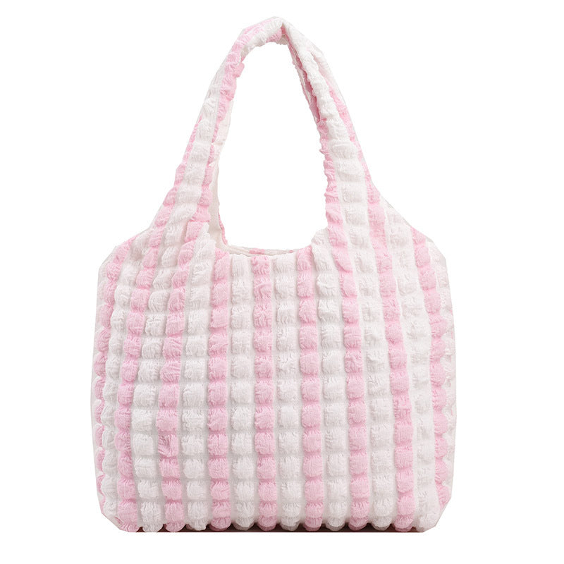 Cozy Textured Shoulder Tote