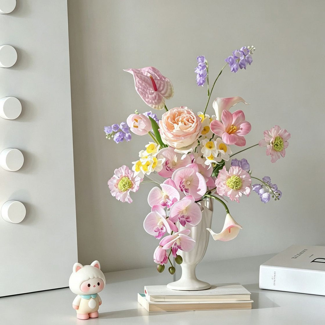 Elegant Faux Floral Bouquet Centerpiece