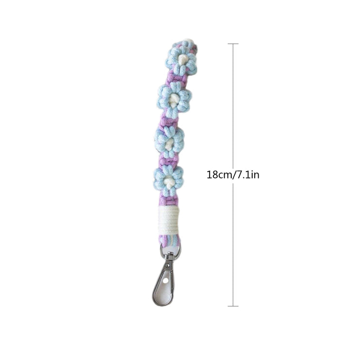 Macrame Keychain Holder with Floral Design Kalsten