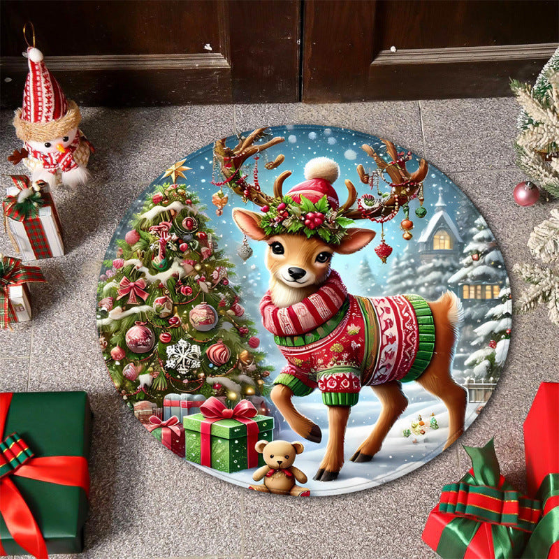Christmas-Themed Decorative Area Mat