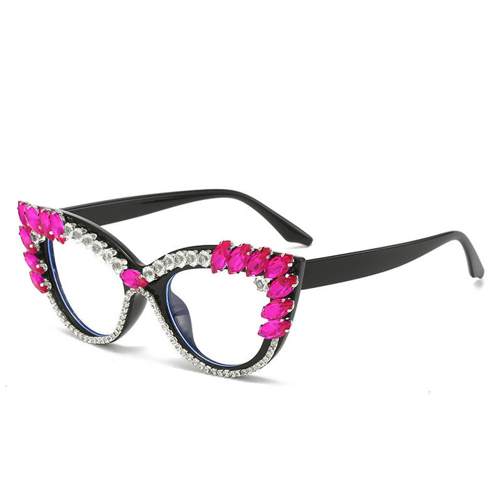 Women's Glamorous Cat-Eye Sunglasses with Crystal Decoration Kalsten